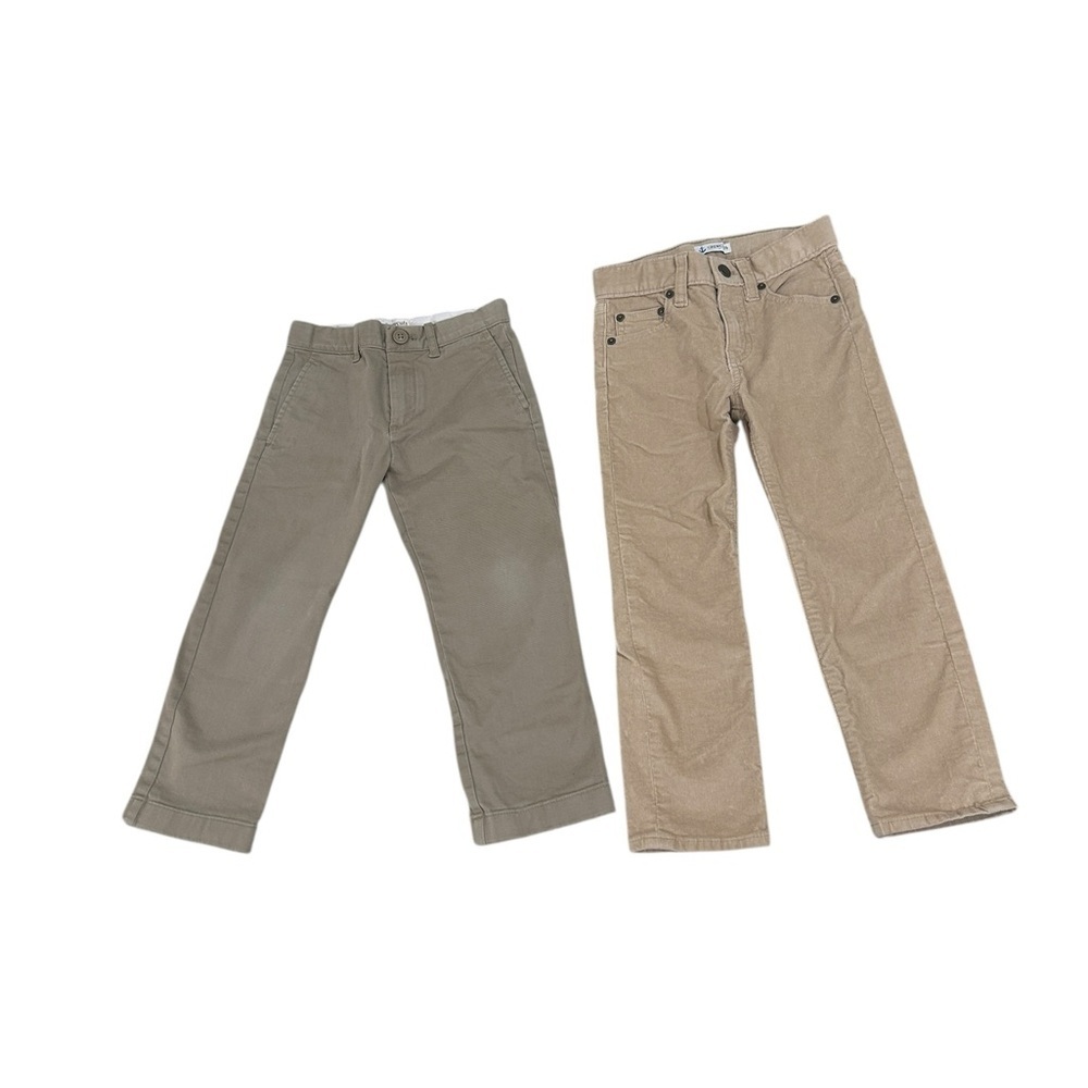 Crewcuts pair of Casual Tan cords & khaki cotton Pants size 5(boys)